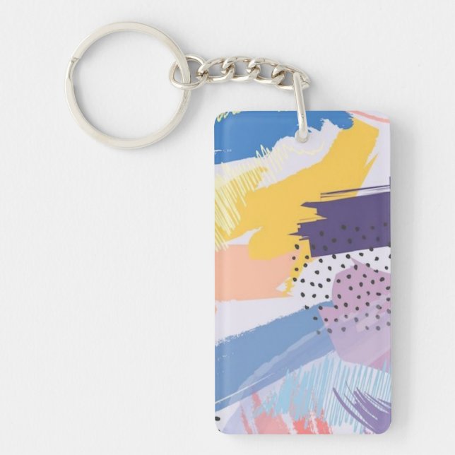 Abstract pattern keychain (Front)