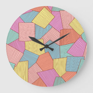Abstract pattern large clock