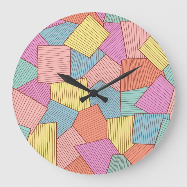 Abstract pattern large clock (Front)
