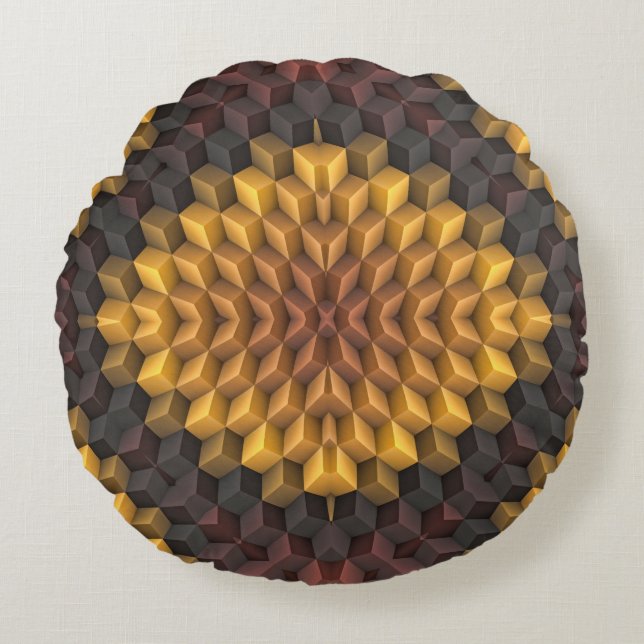 Abstract pattern manipulationabstract,art,artistic round pillow (Front)