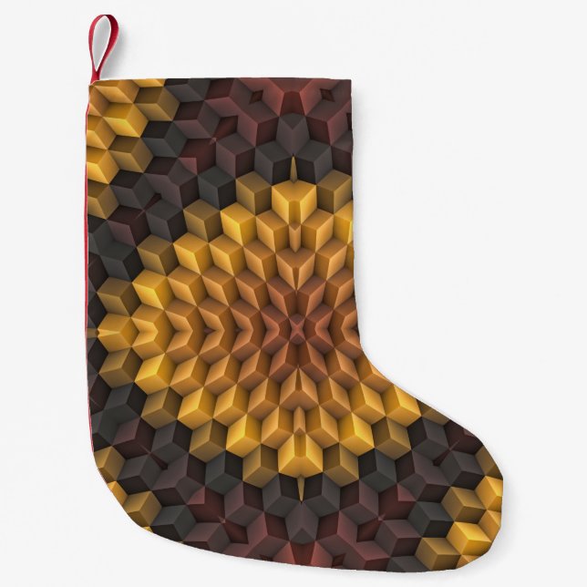 Abstract pattern manipulationabstract,art,artistic small christmas stocking (Front)