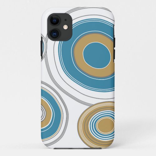 Abstract pattern modern design tree rings iPhone 11 case