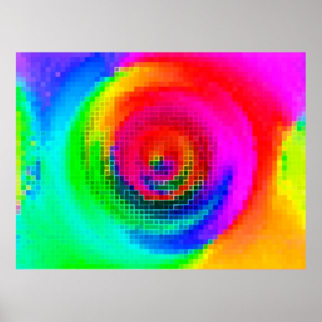 abstract pattern, multicolored geometric wallpaper poster (Front)