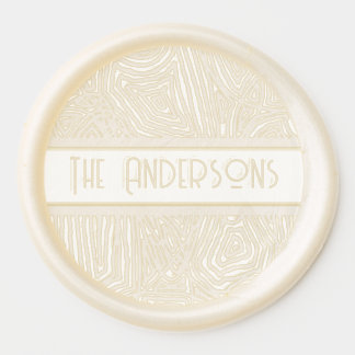 Abstract Pattern Name Wax Seal Sticker