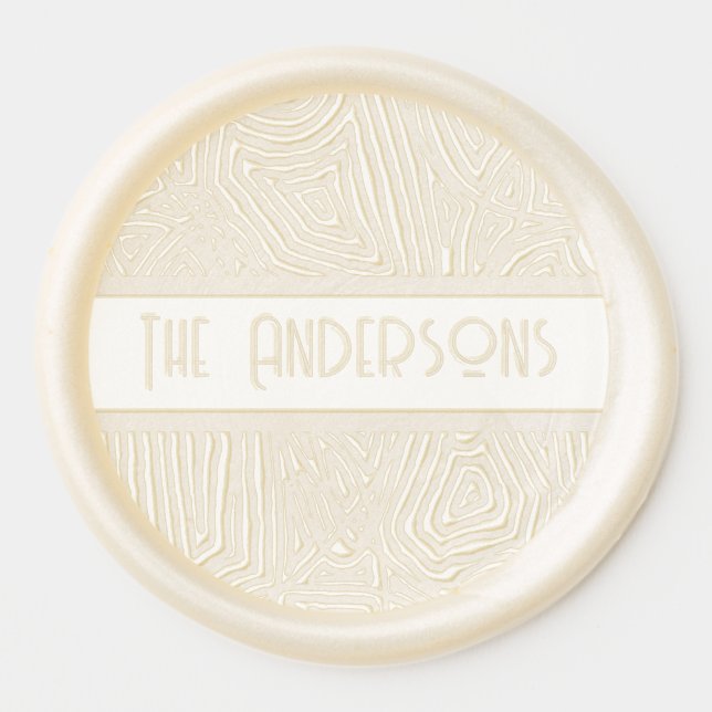 Abstract Pattern Name Wax Seal Sticker (Front)