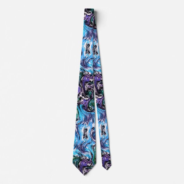 abstract pattern neck tie (Front)
