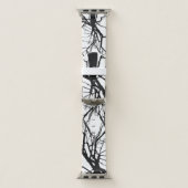 Abstract Pattern of Black and White Tree Branches Apple Watch Band (Band)