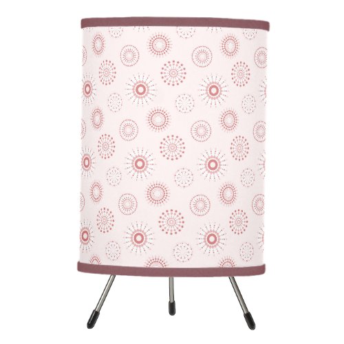 abstract pattern of dotted circles tripod lamp