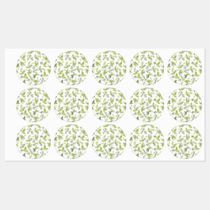 Abstract pattern of floral kids' labels
