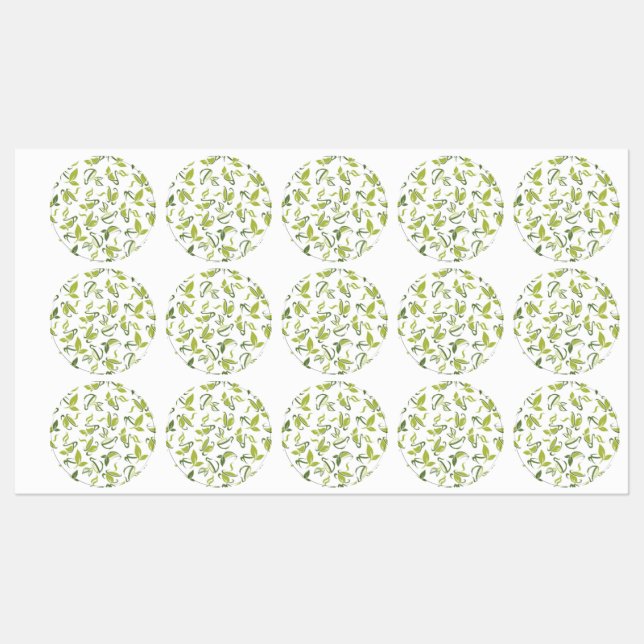 Abstract pattern of floral kids' labels (Sheet)