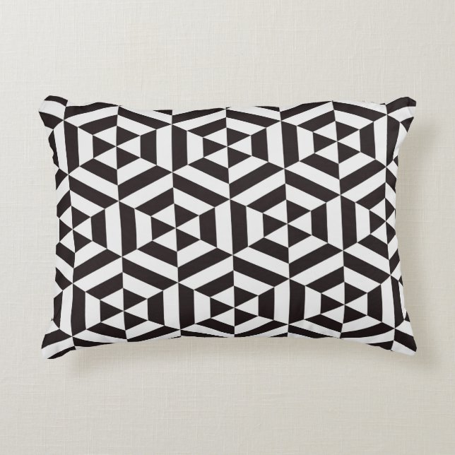 Abstract pattern of geometric hexagon seamless pat accent pillow (Front)