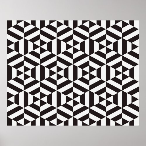 Abstract pattern of geometric hexagon seamless pat poster