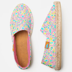 Abstract Pattern Of Pink Musical Notes Espadrilles