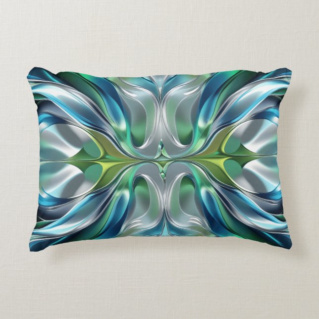 Abstract pattern of water waves accent pillow (Front)