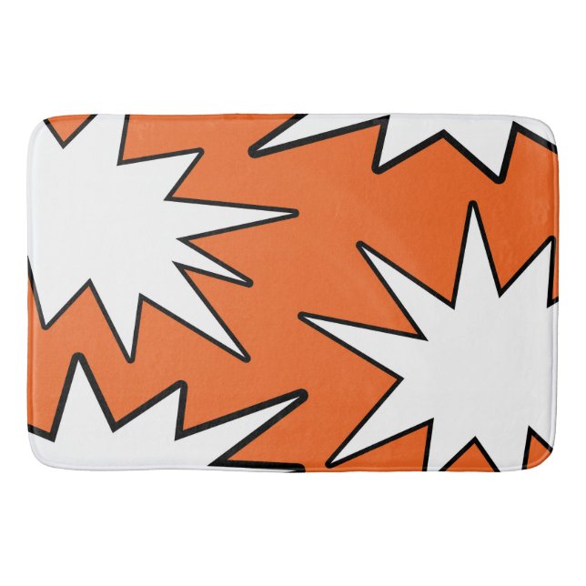 Abstract pattern -  orange bath mat (Front)