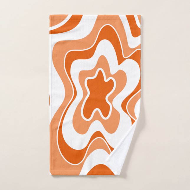 Abstract pattern - orange  hand towel  (Hand Towel)