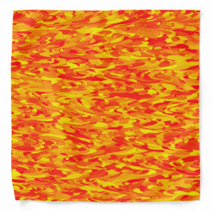 Abstract Pattern Orange Red Yellow Bandana