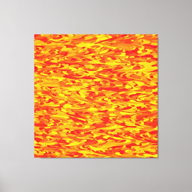 Abstract Pattern Orange Red Yellow Canvas Print (Front)