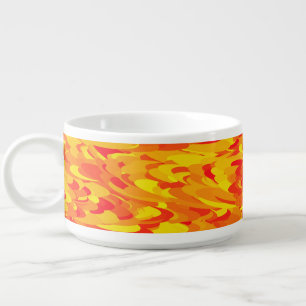 Abstract Pattern Orange Red Yellow Chili Bowl