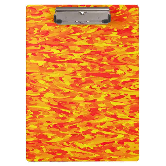 Abstract Pattern Orange Red Yellow Clipboard (Front)