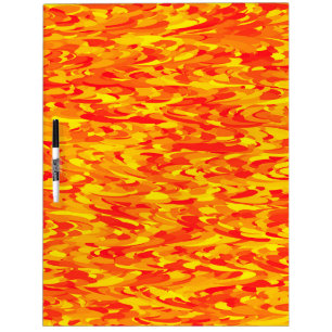 Abstract Pattern Orange Red Yellow Dry Erase Board