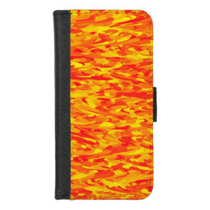 Abstract Pattern Orange Red Yellow iPhone 8/7 Wallet Case
