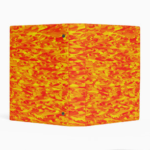 Abstract Pattern Orange Red Yellow Mini Binder