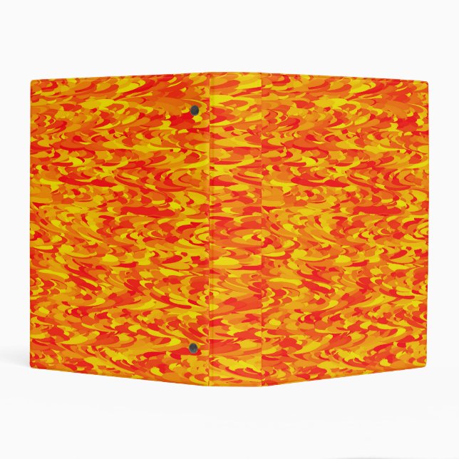 Abstract Pattern Orange Red Yellow Mini Binder (Background)
