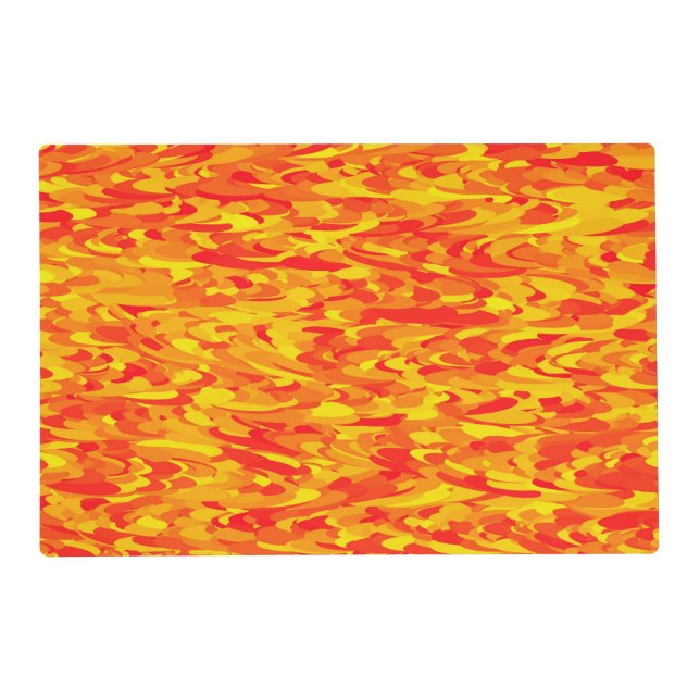 Abstract Pattern Orange Red Yellow Placemat (Front)
