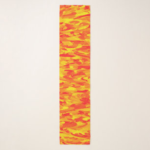 Abstract Pattern Orange Red Yellow Scarf