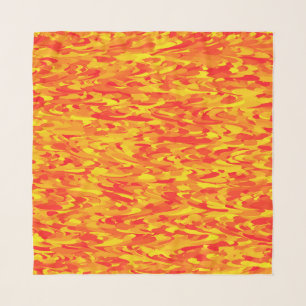 Abstract Pattern Orange Red Yellow Scarf
