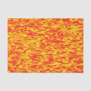 Abstract Pattern Orange Red Yellow Tissue Paper
