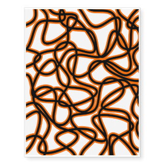 Abstract pattern - orange. temporary tattoos