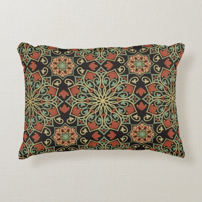 Abstract pattern. Oriental color background.  Accent Pillow (Front)