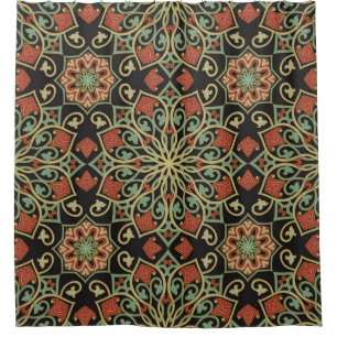 Abstract pattern. Oriental color background. Shower Curtain