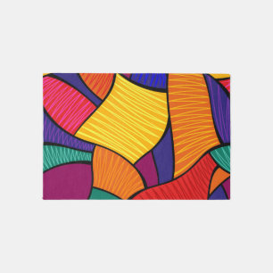 Abstract pattern outdoor rug
