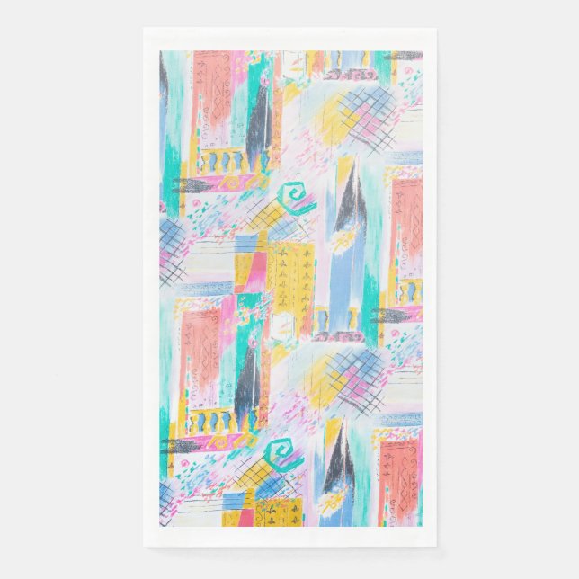 Abstract pattern paper guest towels (Front)