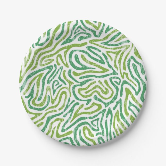Abstract pattern paper plates (Front)