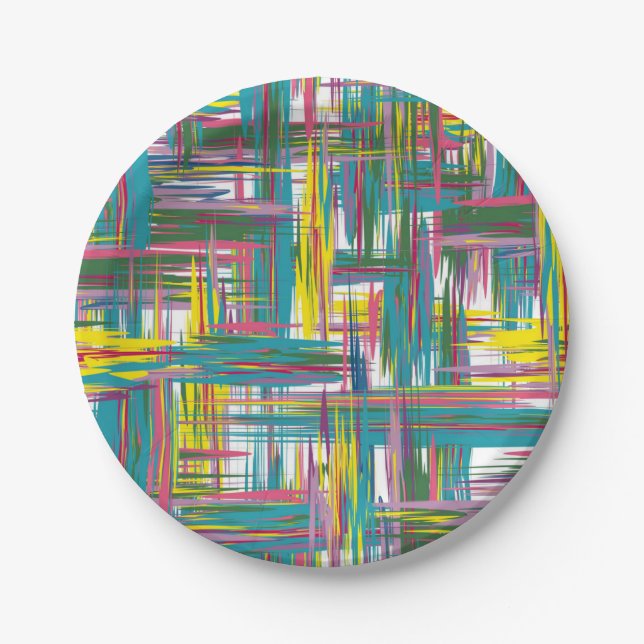 Abstract pattern paper plates (Front)
