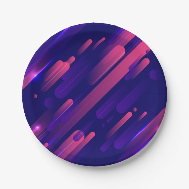 Abstract pattern paper plates (Front)