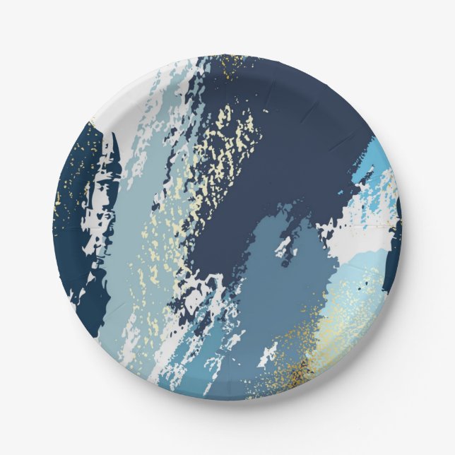 Abstract pattern paper plates (Front)