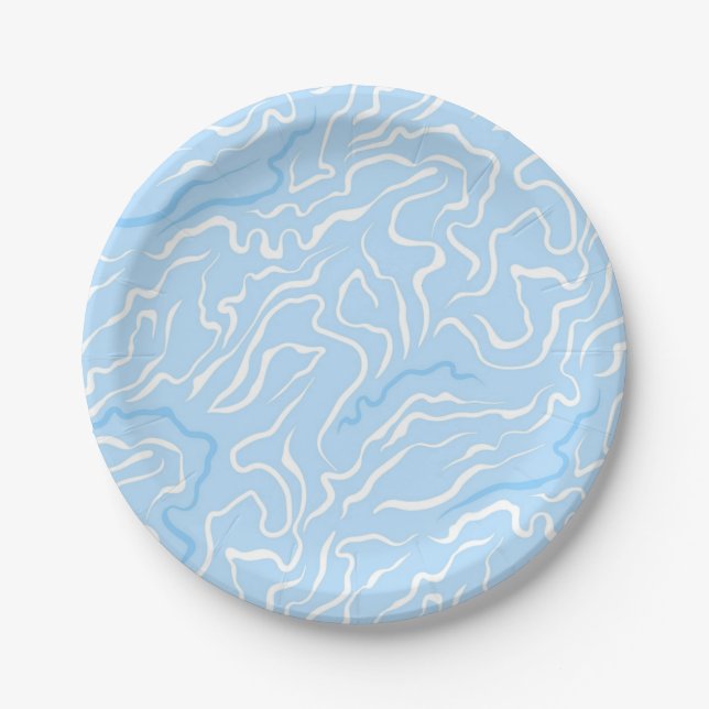 Abstract pattern paper plates (Front)