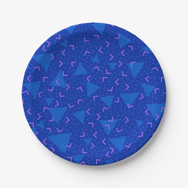 Abstract pattern paper plates (Front)