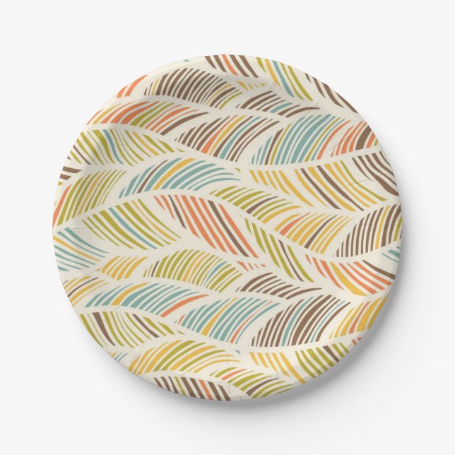 Abstract pattern paper plates (Front)
