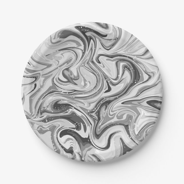 Abstract pattern paper plates (Front)