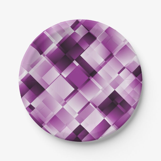 Abstract pattern paper plates (Front)