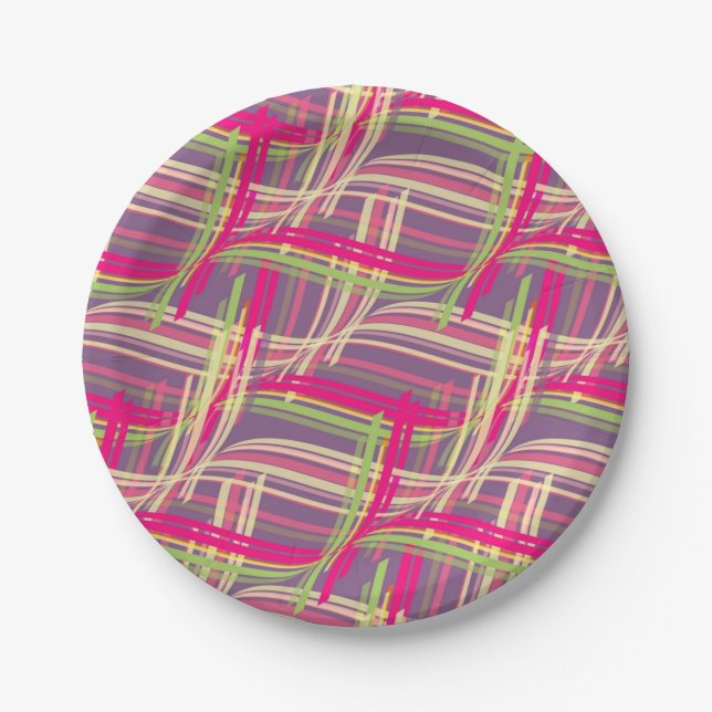 Abstract pattern paper plates (Front)