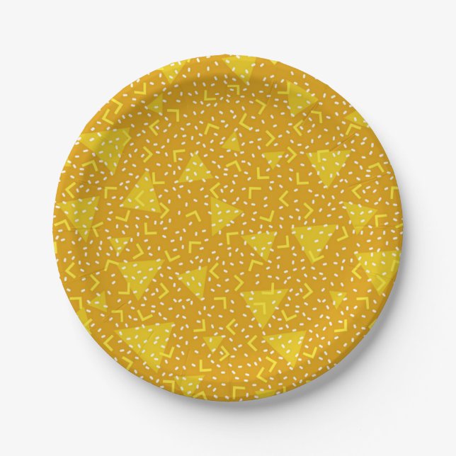 Abstract pattern paper plates (Front)
