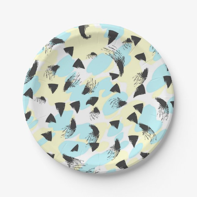 Abstract pattern paper plates (Front)