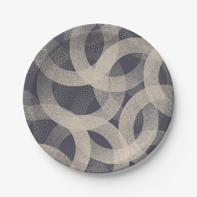 Abstract pattern paper plates (Front)